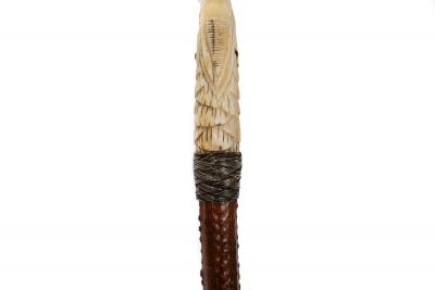 Very Fine Carved Bird Head Antique Walking Stick Cane