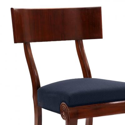 Very Fine Danish Art Nouveau Klismos Chairs in Mahogany