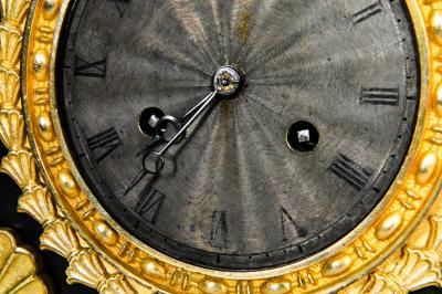 Very Fine Early 18th Century French Bronze Mantel Clock Set