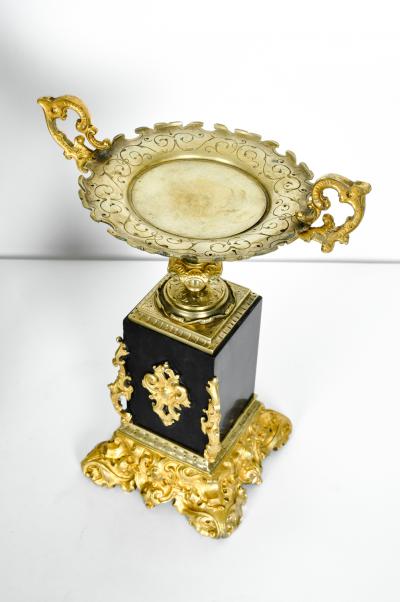 Very Fine Early 18th Century French Bronze Mantel Clock Set