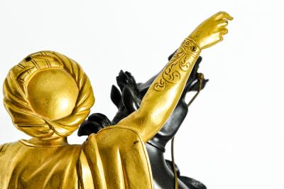 Very Fine Early 18th Century French Bronze Mantel Clock Set