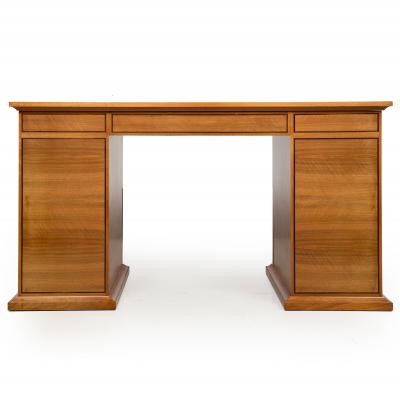 Very Fine English Walnut and Ebony Pedestal Desk by David Linley
