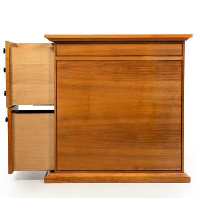 Very Fine English Walnut and Ebony Pedestal Desk by David Linley