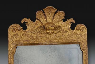 Very Fine George I Period Gesso Mirror Attributed to John Belchier c 1720