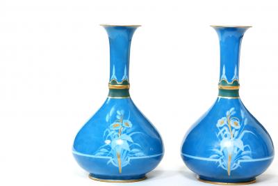 Very Fine Large Pair Old Paris Porcelain Vases