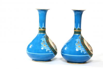 Very Fine Large Pair Old Paris Porcelain Vases