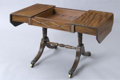 Very Fine Regency Period Sofa Games Table Circa 1820