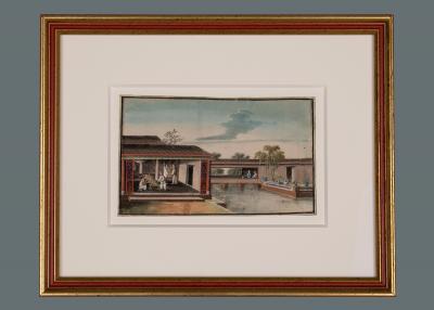 Very Fine Set of Eight Chinese Watercolors of the Production of Silk