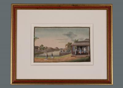 Very Fine Set of Eight Chinese Watercolors of the Production of Silk