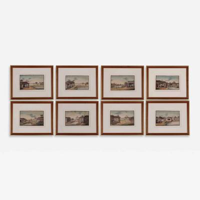 Very Fine Set of Eight Chinese Watercolors of the Production of Silk
