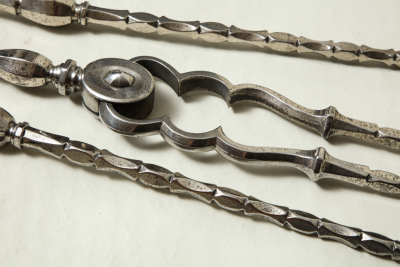 Very Fine Set of Steel Fire Tools