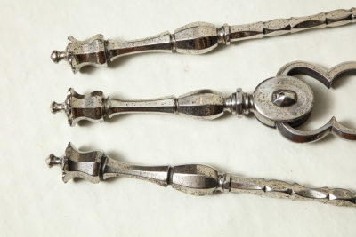 Very Fine Set of Steel Fire Tools