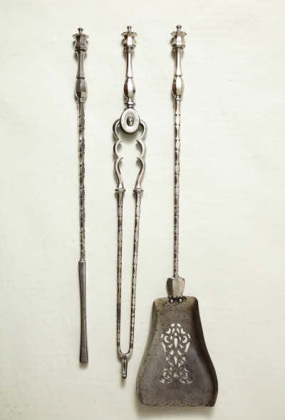 Very Fine Set of Steel Fire Tools
