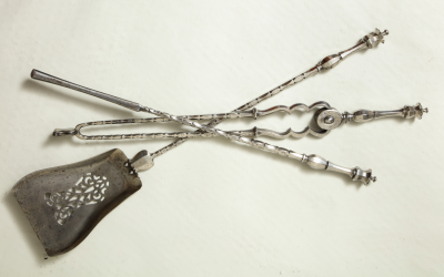 Very Fine Set of Steel Fire Tools