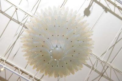 Very Fine and Monumental Sabino Opalescent Glass Chandelier