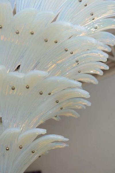 Very Fine and Monumental Sabino Opalescent Glass Chandelier