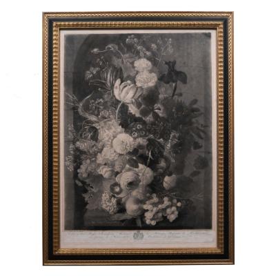 Very Fine and Rare Pair of Engravings by Pichler after van Huysum circa 1806