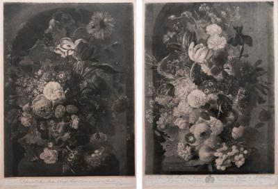 Very Fine and Rare Pair of Engravings by Pichler after van Huysum circa 1806