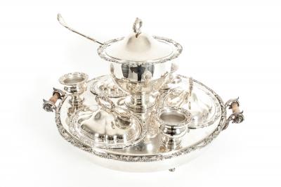 Very Large American Plated Serving Dish