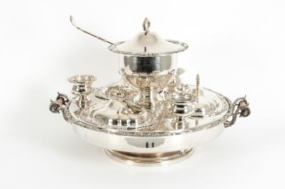 Very Large American Plated Serving Dish