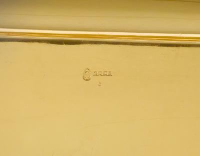 Very Large Gilt English Silver Plate Serving Tray in the Georgian Style