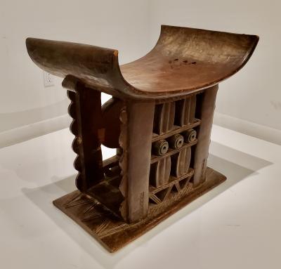 Very Large Hand Carved Brown Early 20th Century Tribal Ashanti Stool