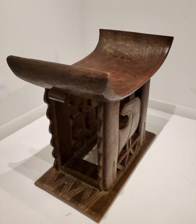 Very Large Hand Carved Brown Early 20th Century Tribal Ashanti Stool