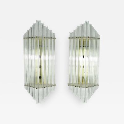 Very Large Mid Century Lucite Sconces