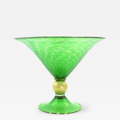 Very Large Murano Glass Gold Flecks Decorative Bowl