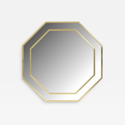 Very Large Octagonal Brass Mirror