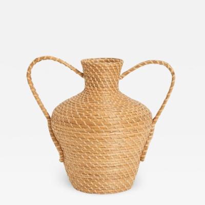 Very Large Raffia Urn