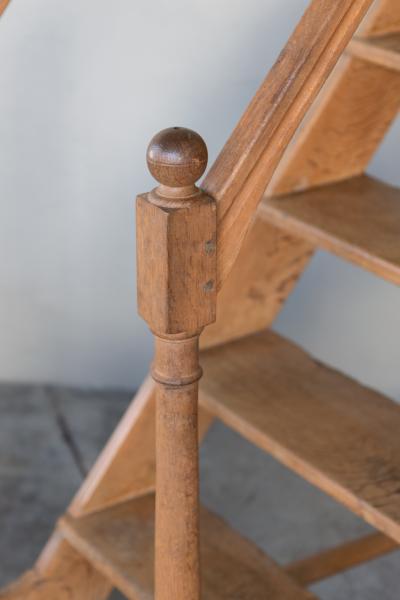 Very Large Scale French Fruitwood Library Steps Circa 1860 