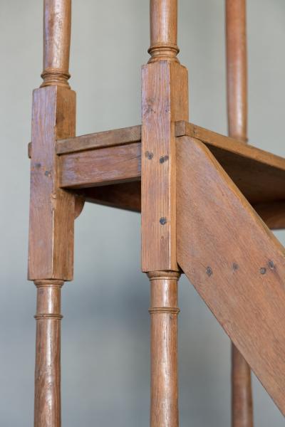 Very Large Scale French Fruitwood Library Steps Circa 1860 