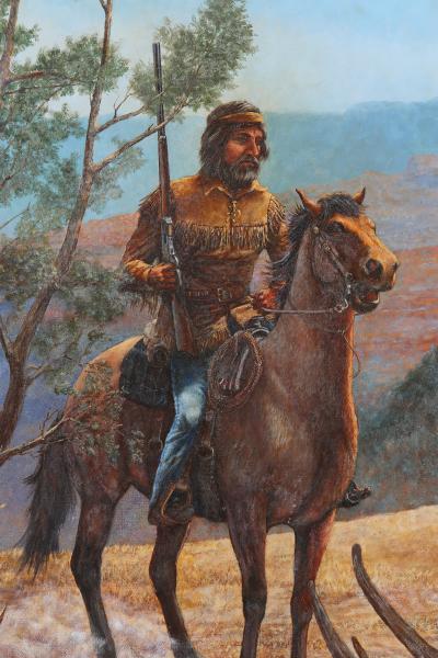 Very Large Wood Framed Oil Canvas Painting