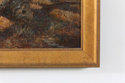 Very Large Wood Framed Oil Canvas Painting