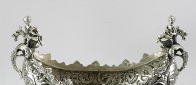 Very Ornately Decorated Silver Plated Austrian Footed Centerpiece
