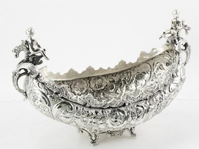 Very Ornately Decorated Silver Plated Austrian Footed Centerpiece