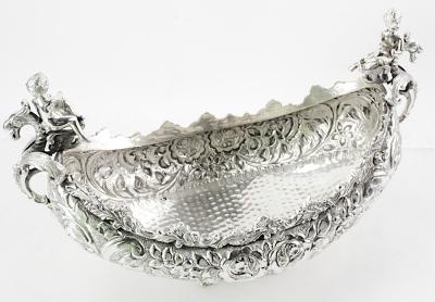 Very Ornately Decorated Silver Plated Austrian Footed Centerpiece