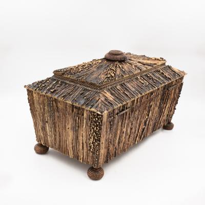 Very Rare Anglo Indian Stag Horn Tea Caddy Circa 1830