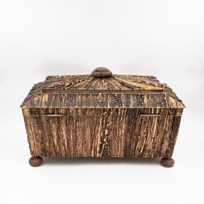 Very Rare Anglo Indian Stag Horn Tea Caddy Circa 1830