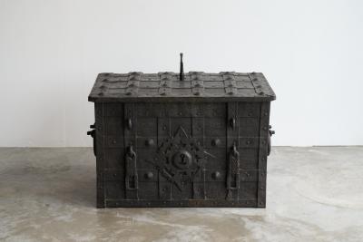 Very Rare Antique Armada Box or Strongbox in Iron Early 17th Century