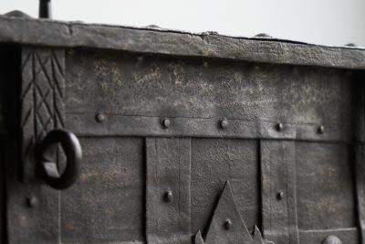 Very Rare Antique Armada Box or Strongbox in Iron Early 17th Century