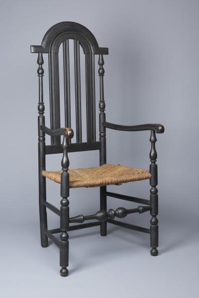 Very Rare Maple Bannister Back Arm Chair