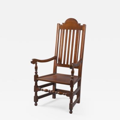 Very Rare Walnut Wainscot Arm Chair