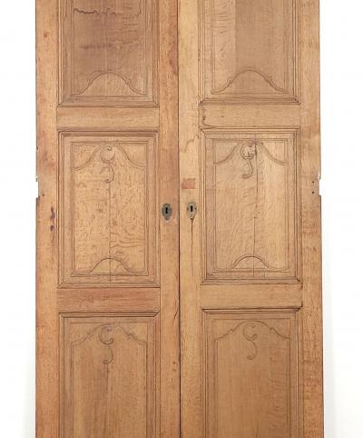 Very Tall Pair of French Oak Doors 19th century