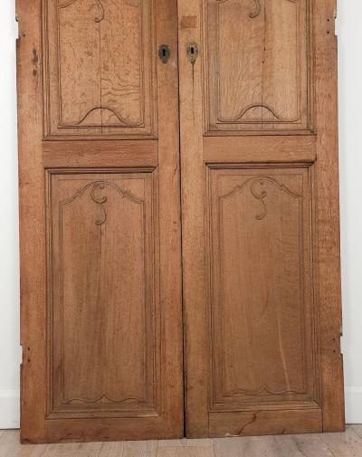 Very Tall Pair of French Oak Doors 19th century