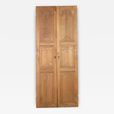 Very Tall Pair of French Oak Doors 19th century
