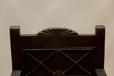 Very Unusual Archaic Georgian Wainscot Arm Chair