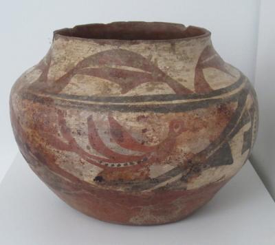 Very early Zia pictorial polychrime jar