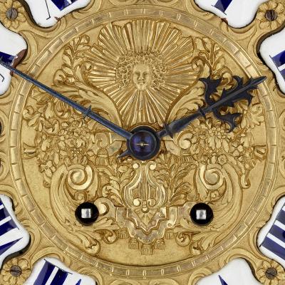 Very large French Louis XV style ormolu mantel clock